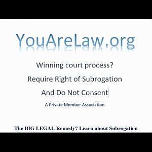 Stop A Court Case With One Question - Right to Subrogation - YouTube