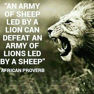 Led by a lion