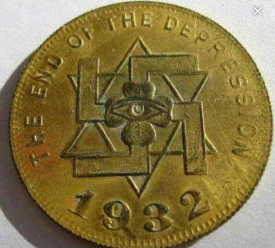 End of the depression coin 1932!